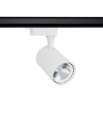 Spot LED sur Rail Monophasé 30W Bron Blanc