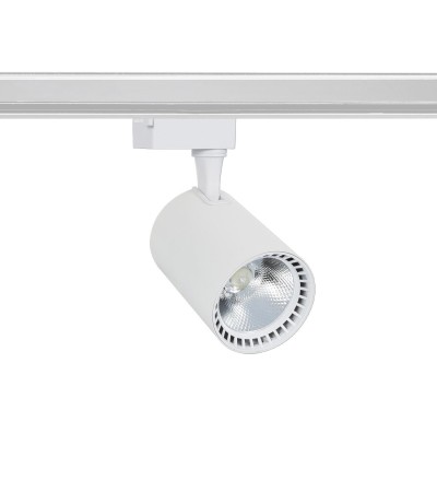Spot LED sur Rail Monophasé 40W Bron Blanc