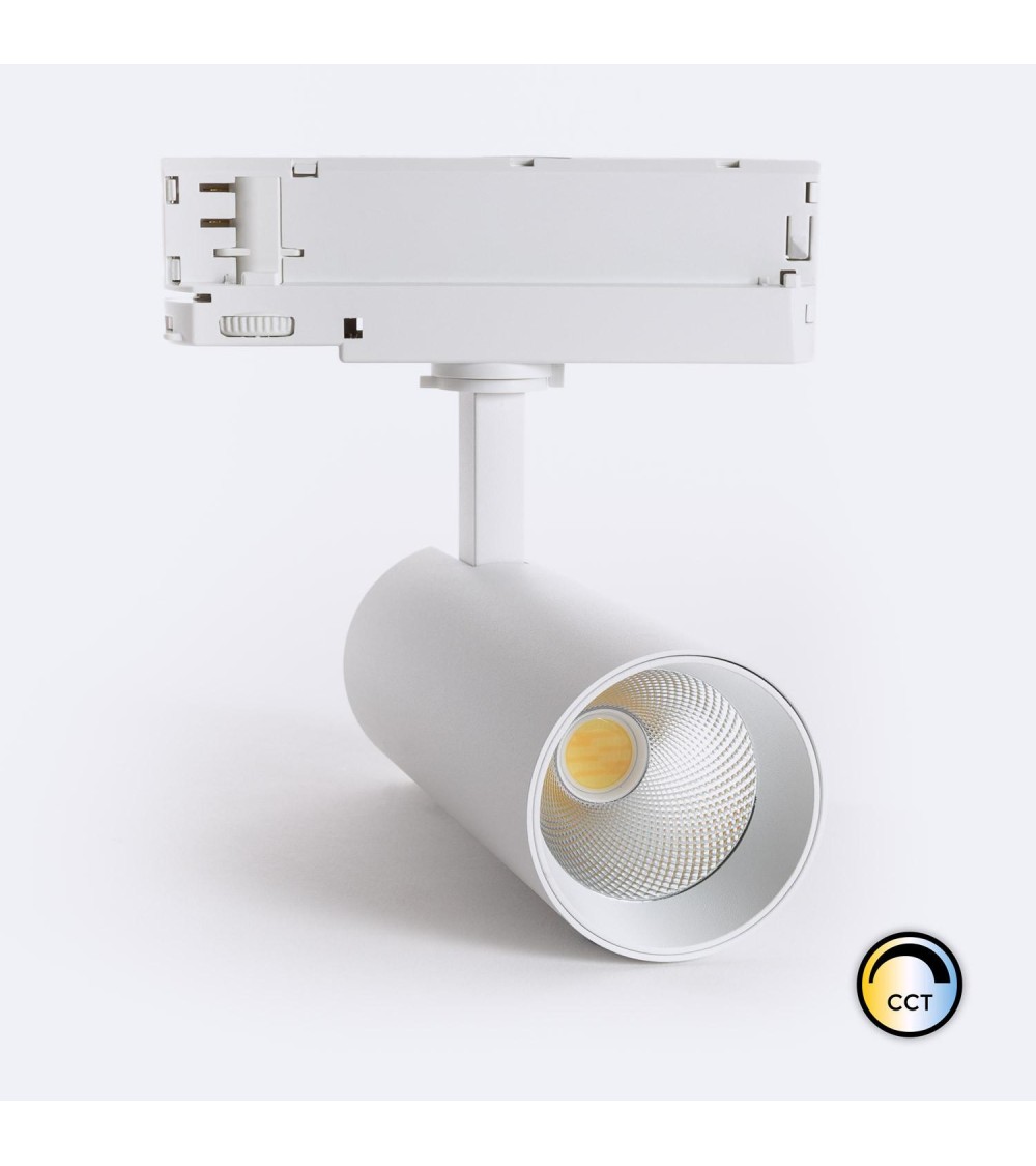 Spot LED sur Rail Triphasé 20W Carlo CCT Sélectionnable Blanc - 99266 - vue 1