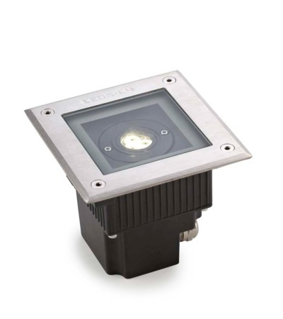 Spot LED Carré Encastrable au Sol Gea Power Led 6W IP67 LEDS-C4 55-9723-CA-CL