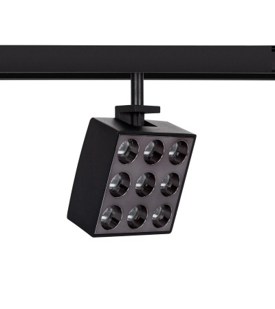 Spot LED sur Rail Magnétique 20mm 15W Optic 48V Noir