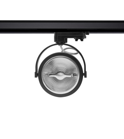 Spot LED sur Rail Triphasé CREE AR111 15W Dimmable Noir