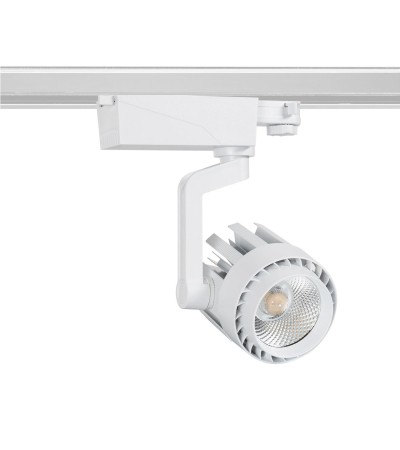 Spot LED sur Rail Triphasé 30W Dora Blanc
