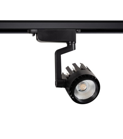 Spot LED sur Rail Triphasé 30W Dora Noir