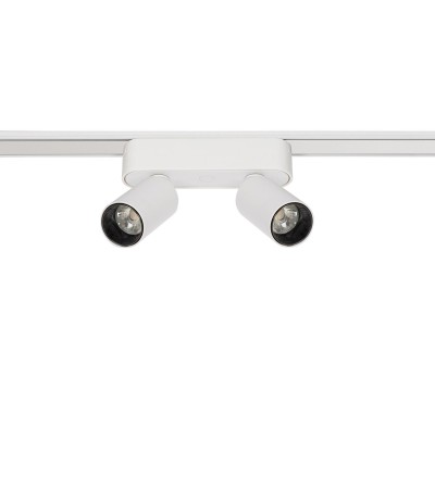 Spot LED sur Rail Magnétique 25mm Extra-Plat 10W Double 48V Blanc - 98262 - vue 1