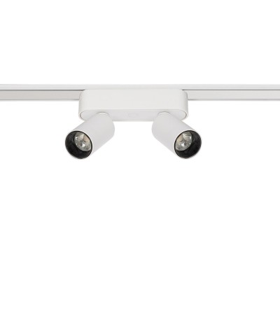 Spot LED sur Rail Magnétique 25mm Extra-Plat 10W Double 48V Blanc - 98262 - vue 3