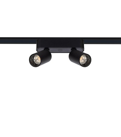 Spot LED sur Rail Magnétique 25mm Extra-Plat 10W Double 48V Noir