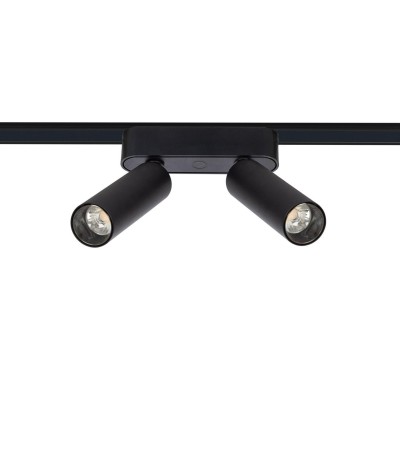 Spot LED sur Rail Magnétique 25mm Extra-Plat 14W Double 48V Noir - 98272 - vue 3