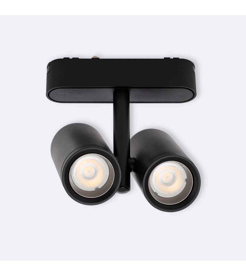 Spot LED sur Rail Magnétique 25mm Extra-Plat 16W Quartz 48V Noir - 98389 - vue 1