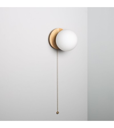 Applique Murale Bois et Verre Gold Orbit