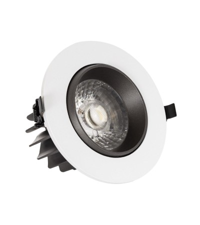 Spot LED Downlight 18W COB Orientable Rond Gris Design Coupe à˜ 120mm