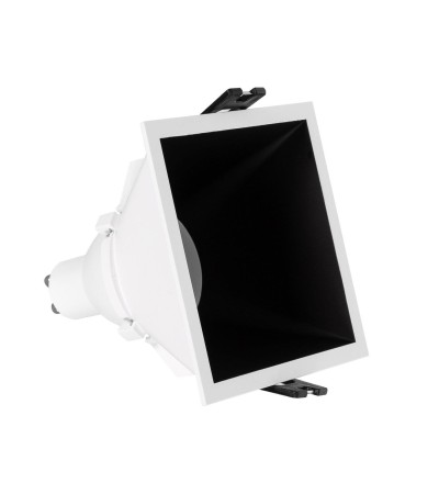 Spot LED Downlight Carré GU10 6W Coupe 85x85mm Faible UGR PC - 78214 - vue 2