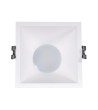 Spot LED Downlight Carré GU10 6W Coupe 85x85mm Faible UGR PC - 78214 - vue 4