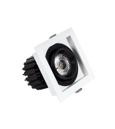 Spot LED Downlight COB Carré Orientable 360º Expert Color No Flicker CRI90 7W Coupe 82x82mm