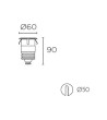 Spot LED Extérieur 1W Encastrable au Sol Gea Signaling LEDS-C4 55-9620-54-CL - 69882 - vue 4