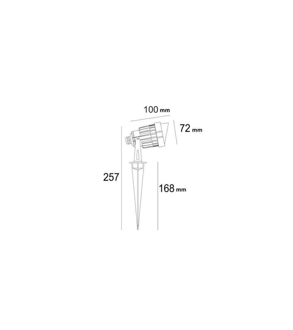 Spot LED Extérieur 6W sur Piquet Palm EasyFit 12V - 101444 - vue 1