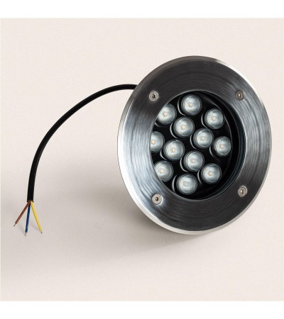Spot LED Extérieur Solide Encastrable au Sol Inox 12W - 96291 - vue 4