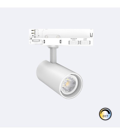 Spot LED sur Rail Triphasé 20W Fasano Dimmable CCT Sélectionnable Blanc