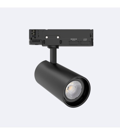 Spot LED sur Rail Triphasé 30W Fasano Dimmable Noir
