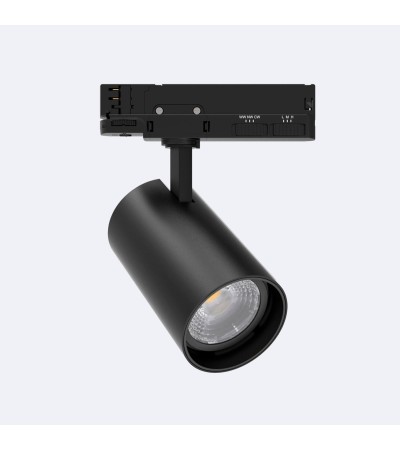 Spot LED sur Rail Triphasé 40W Dimmable Fasano Noir