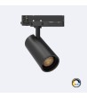 Spot LED sur Rail Triphasé 40W Fasano Anti-éblouissement CCT Sélectionnable Dimmable Noir - 103433 - vue 2