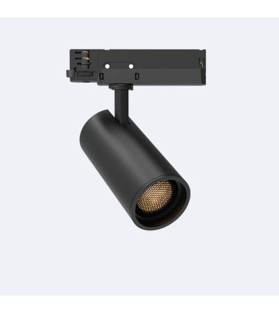 Spot LED sur Rail Triphasé 40W Fasano Anti-éblouissement Dimmable Noir