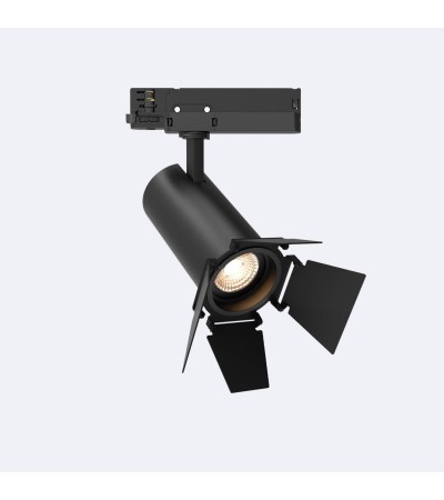 Spot LED sur Rail Triphasé 40W Fasano Cinéma Dimmable Noir - 103059 - vue 2