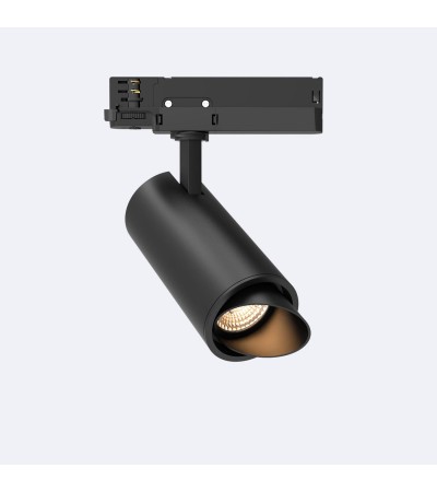 Spot LED Fasano Cylindre Biseau 30W pour Rail Triphasé Dimmable DALI Noir