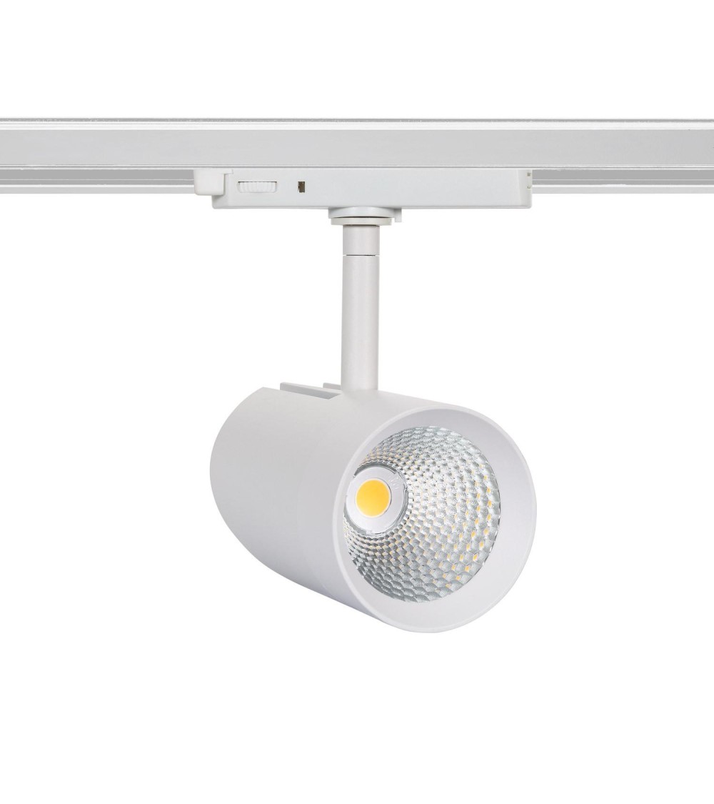 Spot LED Fuji 30W Blanc CRI90 No Flicker pour Rail Triphasé (3 Allumages) - 86806 - vue 1