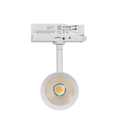 Spot LED Fuji 30W Blanc CRI90 No Flicker pour Rail Triphasé (3 Allumages) - 86806 - vue 5