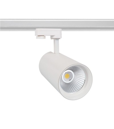 Spot LED New d'Angelo 30W Blanc CRI90 LIFUD pour Rail Triphasé (3 Allumages)
