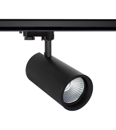Spot LED sur Rail Triphasé 40W d'Angelo LIFUD Noir