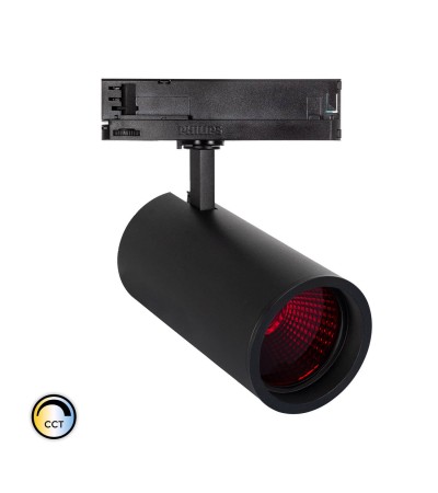 Spot LED New d'Angelo Noir 30W CCT LIFUD pour Rail Triphasé Spécial Boutique d´ Alimentation
