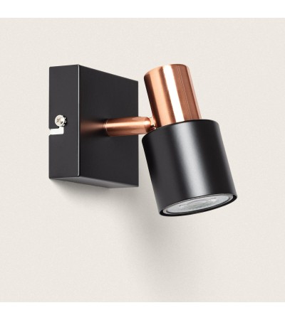Applique Murale et de Plafond Orientable Métal 1 Spot Albus Black Rose