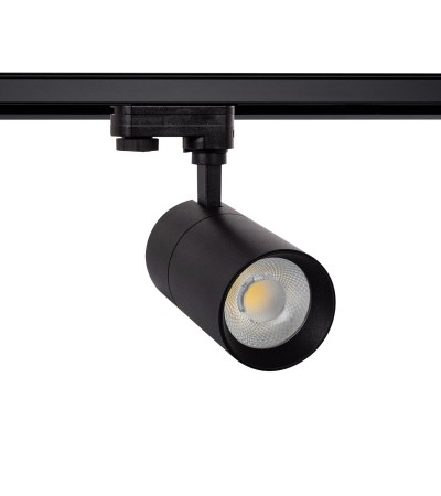 Spot LED sur Rail Triphasé 20W Mallet Dimmable Noir