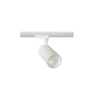 Spot LED sur Rail Monophasé 30W Mallet Dimmable Blanc