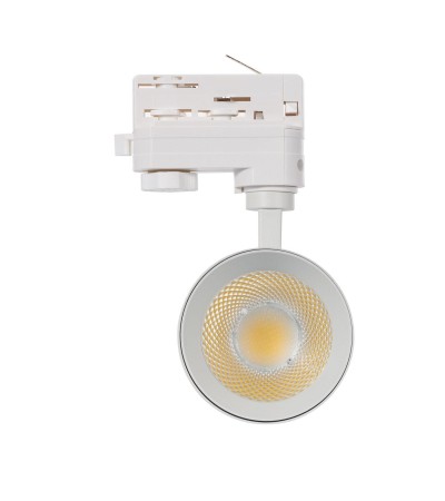 Spot LED sur Rail Triphasé 30W Dimmable Mallet Blanc - 65407 - vue 5