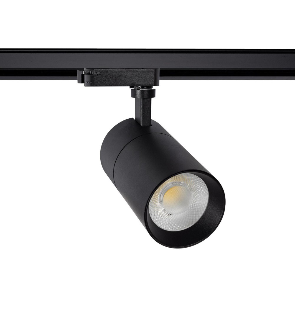 Spot LED sur Rail Monophasé 30W Mallet Dimmable Noir - 65420 - vue 1