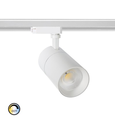 Spot LED sur Rail Monophasé 30W Mallet Dimmable CCT Sélectionnable