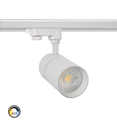 Spot LED sur Rail Triphasé 30W Dimmable Mallet CCT Sélectionnable