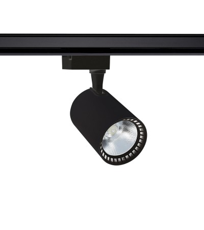 Spot LED sur Rail Monophasé 40W Bron Noir