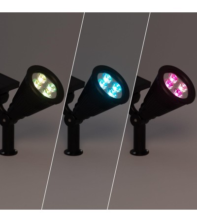 Spot LED Solaire Meillion RGB sur Piquet IP65 - 76210 - vue 8