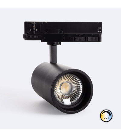 Spot LED sur Rail Triphasé 40 W Marà­ CCT CRI 90° No Flicker Noir pour Boutique de Vêtements