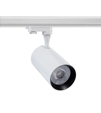 Spot LED sur Rail Triphasé 30W Vulcan Blanc