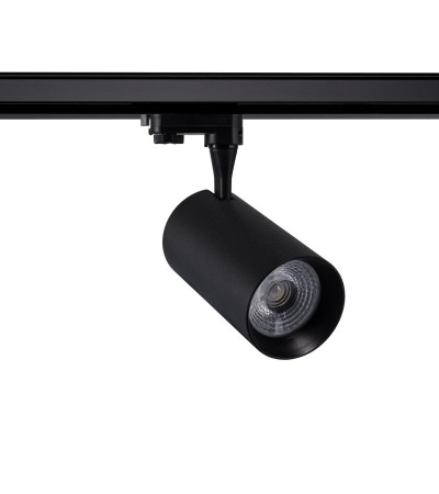 Spot LED sur Rail Triphasé 30W Vulcan Noir