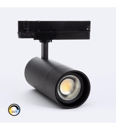 Spot LED sur Rail Triphasé 30W Wild CCT Sélectionnable Multiangle 24-60º