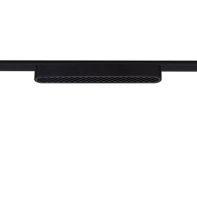 Spot Linéaire LED sur Rail Magnétique 25mm SuperSlim 12W 48V Noir Grid 222mm - 98242 - vue 1