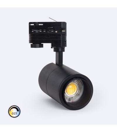 Spot LED sur Rail Triphasé 20W Dimmable CCT Sélectionnable Pulyx Multi-Angle 15-60º