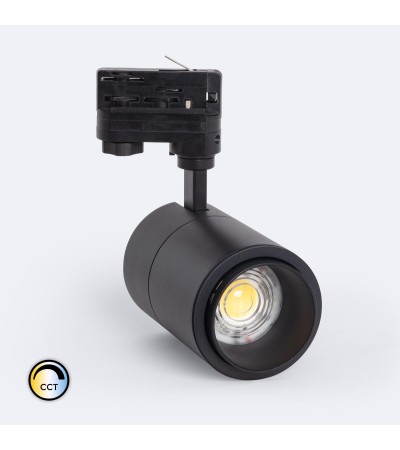 Spot LED sur Rail Triphasé 30W Dimmable Pulyx CCT Sélectionnable Multi-angle 15-60º