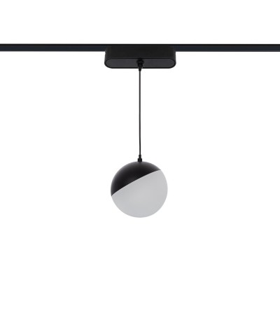 Spot LED Suspendu sur Rail Magnétique 25mm Extra-Plat 10W 48V Ø100 mm Noir
